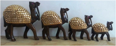 WOODEN GOLD WORK CAMEL MYWH2904