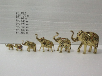 METAL MEENAKARI ELEPHANT        MYWH2879