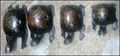 WOODEN BRASS INLAY WORK TURTLE SET OF  4 PCS . SIZE ( 3''-4''-5''-6'' )MYWH2909