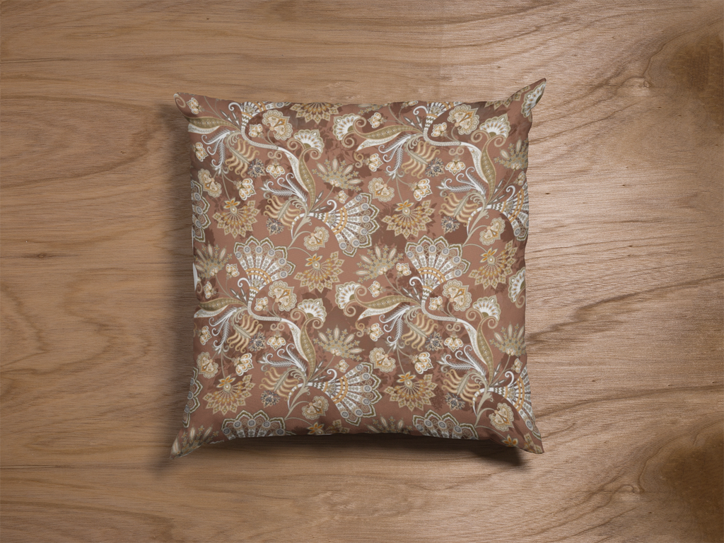 Pair of digital printed cushion covers #17 styled view | Myyra Jaipur