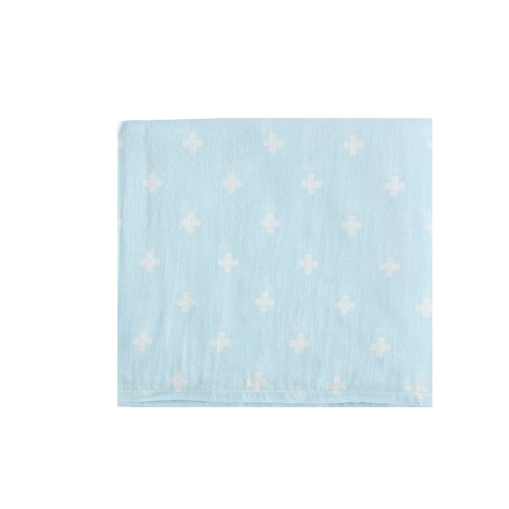 SWADDLE  PLUS DESIGN  BLUE WHITE