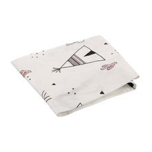 Load image into Gallery viewer, COT SHEET TEEPEE WHITE BLACK PINK