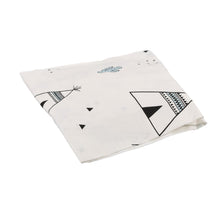 Load image into Gallery viewer, COT SHEET TEEPEE WHITE BLACK BLUE