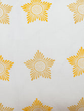 Load image into Gallery viewer, Yellow-White-Orange Cotton Hand-Block Printed Pillow Cover - MYYRA