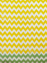Load image into Gallery viewer, Yellow-White-Green Cotton Hand-Block Printed Pillow Cover - MYYRA