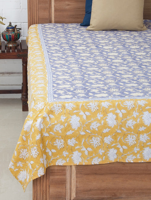 Hand block printed organic cotton bed cover from Jaipur | Myyra