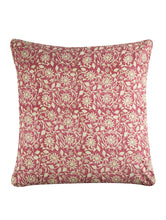 Load image into Gallery viewer, Cushion Cover Floral Jaal Hand Block Printed Cotton - MYYRA
