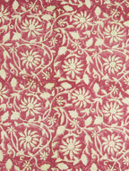 Close-up of floral jaal lattice hand block print on organic cotton cushion cover | Myyra Jaipur