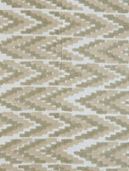 Close-up of ikat hand block print on organic cotton cushion cover | Myyra Jaipur