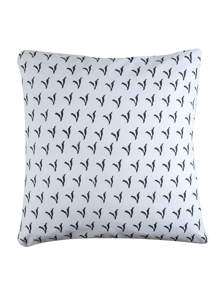 Hand block printed organic cotton cushion cover with buti pattern | Myyra Jaipur