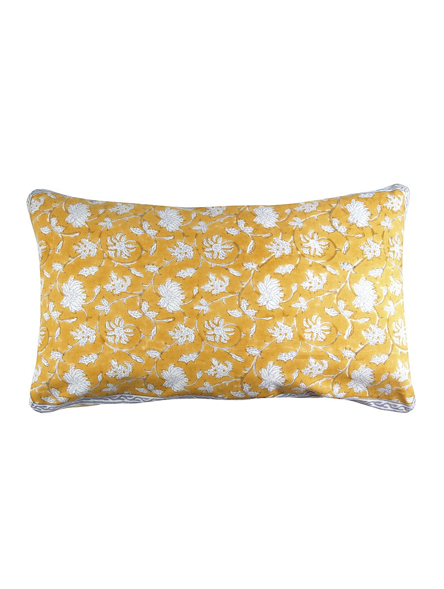 Hand block printed organic cotton pillow cover from Jaipur | Myyra