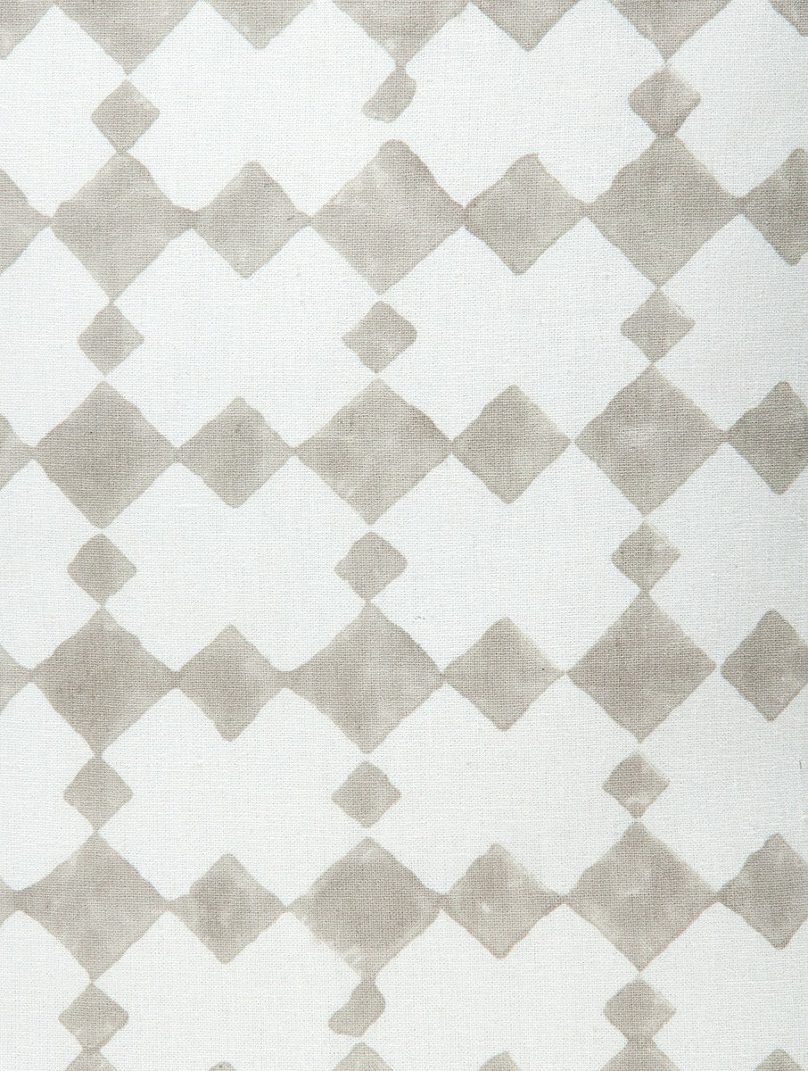Close-up of hand block print on organic cotton pillow cover | Myyra Jaipur