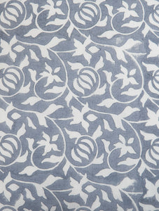 Grey Cushion Cover Hand Block Printed Cotton - MYYRA