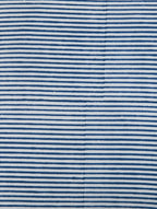 Close-up of stripe hand block print on organic cotton cushion cover | Myyra Jaipur
