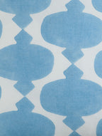 Close-up of hand block print on organic cotton cushion cover | Myyra Jaipur