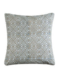 Hand block printed organic cotton cushion cover with geometric pattern | Myyra Jaipur