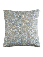 Hand block printed organic cotton cushion cover with geometric pattern | Myyra Jaipur