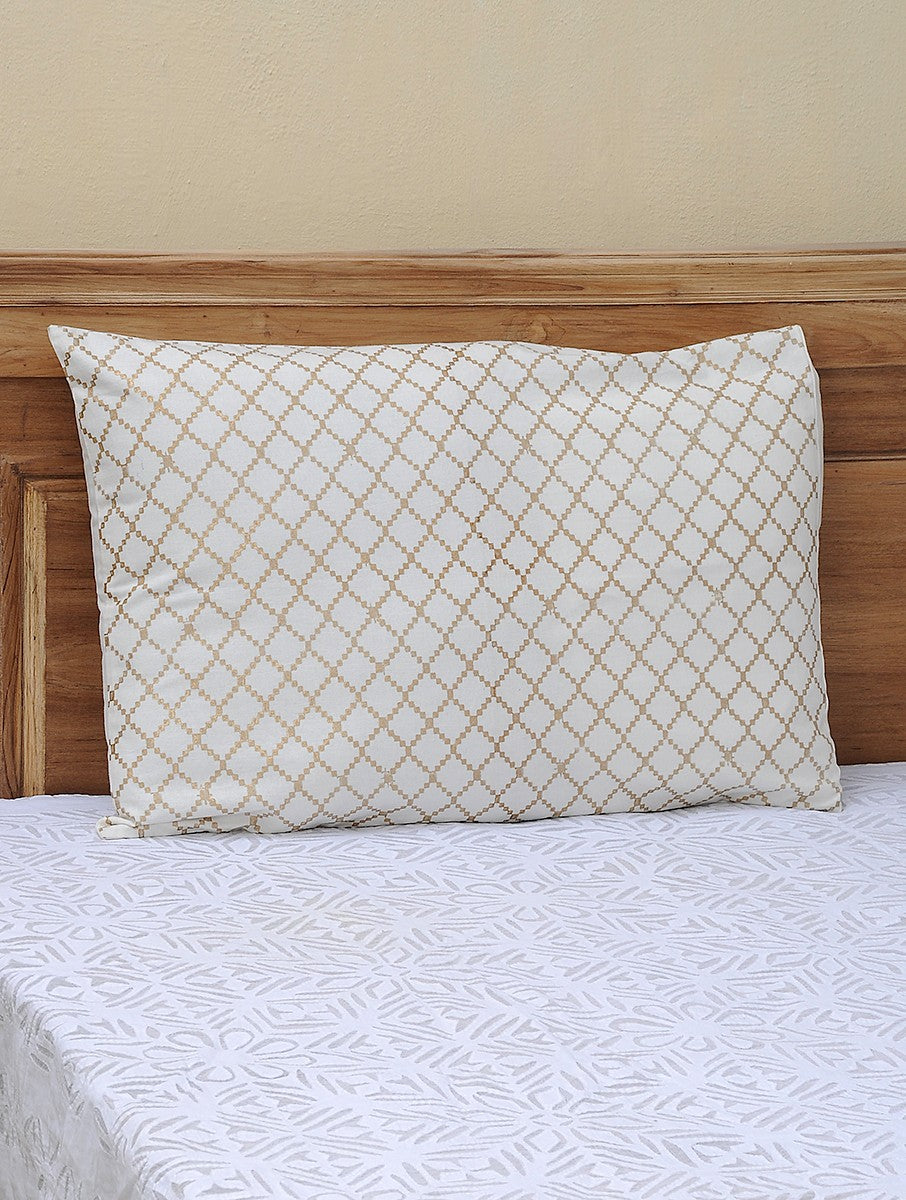 Hand block printed organic cotton pillow cover | Myyra Jaipur