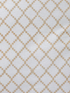 Close-up of hand block print on organic cotton pillow cover | Myyra Jaipur