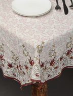 Hand block printed organic cotton table cover | Myyra Jaipur