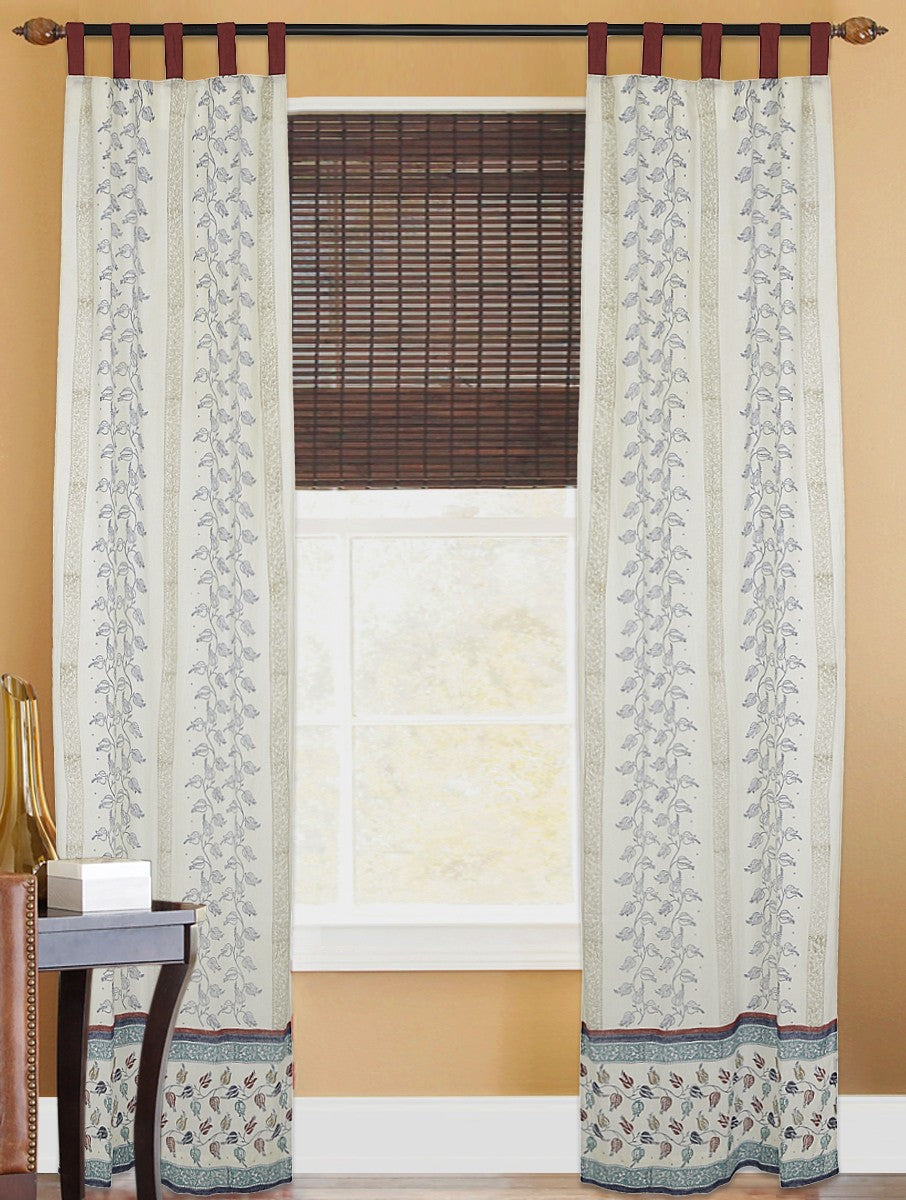 Hand block printed organic cotton curtain | Myyra Jaipur