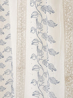 Close-up of hand block print on organic cotton curtain | Myyra Jaipur