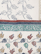 Curtain folded showing pattern repeat of hand block print | Myyra Jaipur