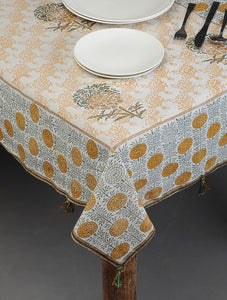 Table Cover Hand Block Printed Cotton - MYYRA