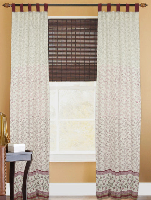 Hand block printed organic cotton curtain | Myyra Jaipur