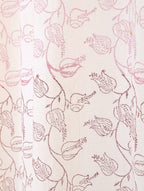 Close-up of hand block print on organic cotton curtain | Myyra Jaipur