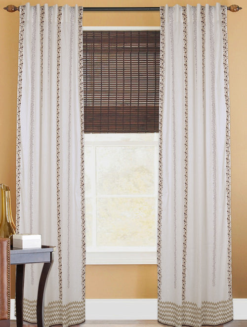 Hand block printed organic cotton curtain from Jaipur | Myyra