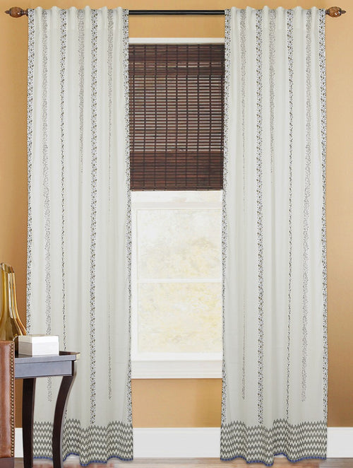 Hand block printed organic cotton curtain | Myyra Jaipur