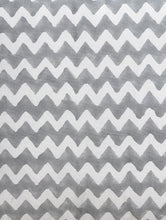 Load image into Gallery viewer, Grey Zigzag Cushion Cover Hand Block Printed Cotton - MYYRA