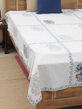 Hand block printed organic cotton bed sheet from Jaipur in classic block print pattern | Myyra