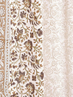 Close-up of hand block print on organic cotton curtain | Myyra Jaipur