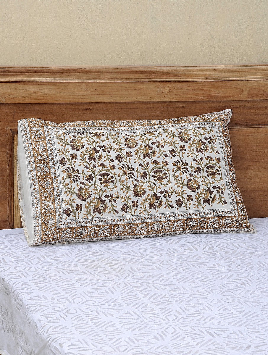 Pillow Cover Hand Block Printed Cotton - MYYRA
