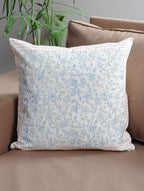 Hand block printed organic cotton cushion cover with kantha pattern | Myyra Jaipur