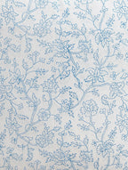 Close-up of kantha hand block print on organic cotton cushion cover | Myyra Jaipur