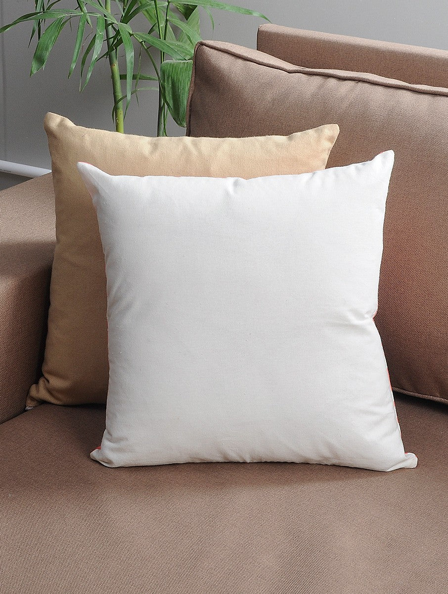 Cushion cover folded showing pattern repeat of hand block print | Myyra Jaipur