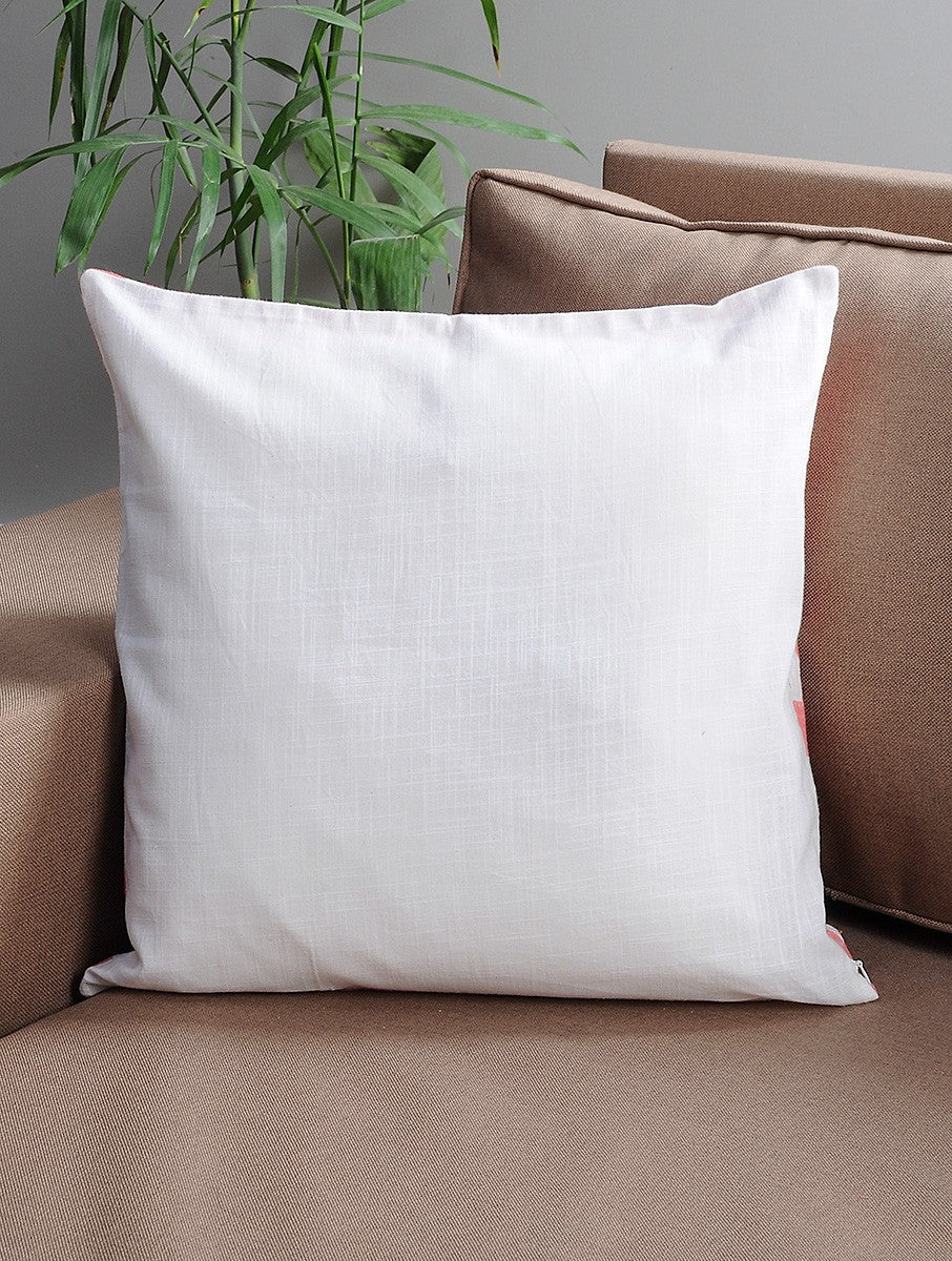 Cushion cover folded showing pattern repeat of hand block print | Myyra Jaipur