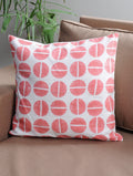 Peach hand block printed organic cotton cushion cover | Myyra Jaipur
