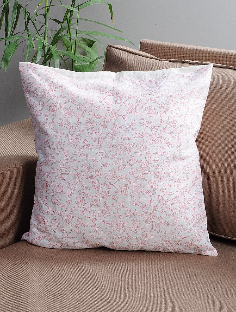 Hand block printed organic cotton cushion cover | Myyra Jaipur