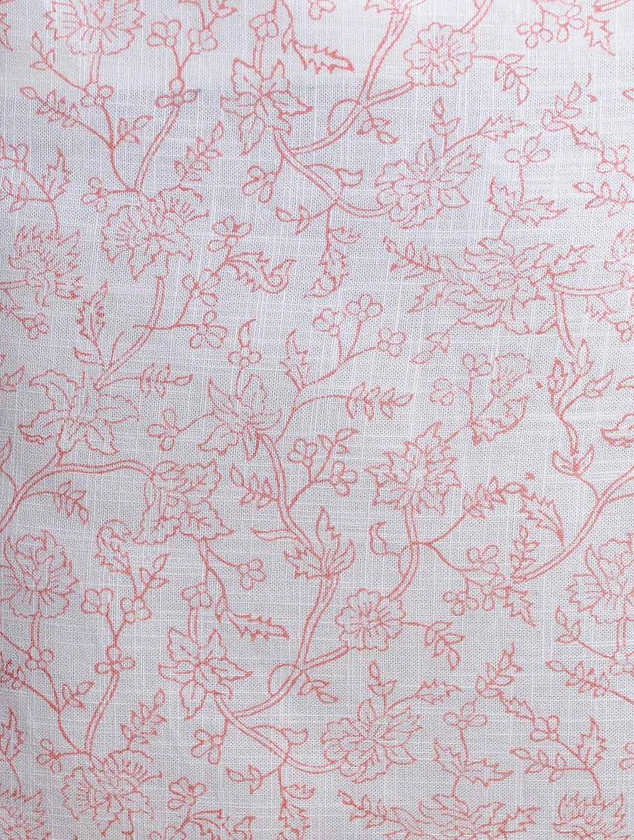 Close-up of hand block print on organic cotton cushion cover | Myyra Jaipur