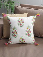 Hand block printed organic cotton cushion cover | Myyra Jaipur