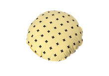 Load image into Gallery viewer, CUSHION COVER ROUND CROSS YELLOW BLACK