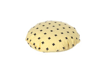 Load image into Gallery viewer, CUSHION COVER ROUND CROSS YELLOW BLACK