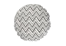 Load image into Gallery viewer, CUSHION COVER ROUND CHEVERON BLACK WHITE