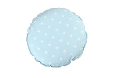 Load image into Gallery viewer, CUSHION COVER ROUND CROSS BLUE WHITE