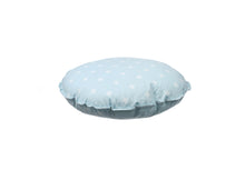 Load image into Gallery viewer, CUSHION COVER ROUND CROSS BLUE WHITE
